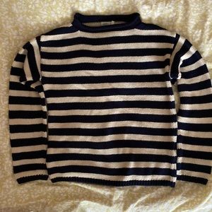 CREWCUTS unisex roll neck striped knit sweater kids size 10 EUC